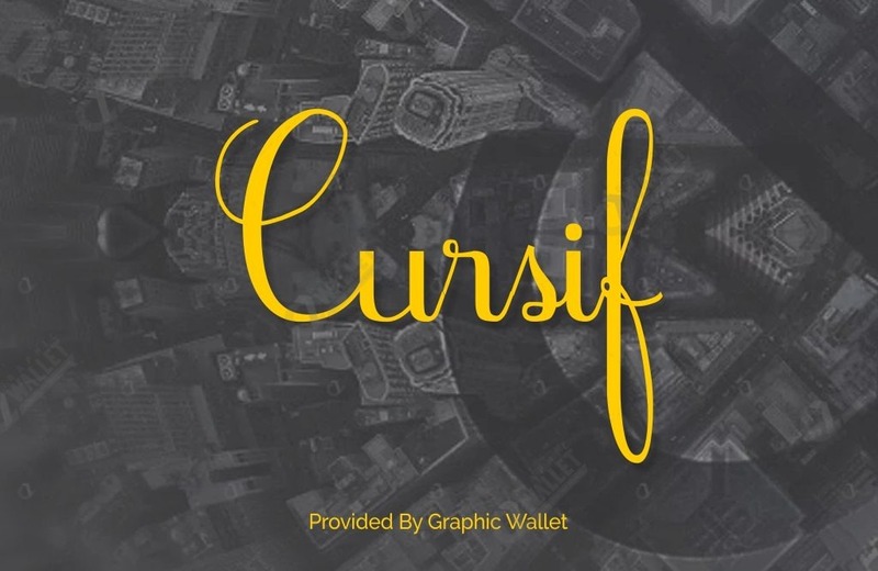 4. Font Cursif