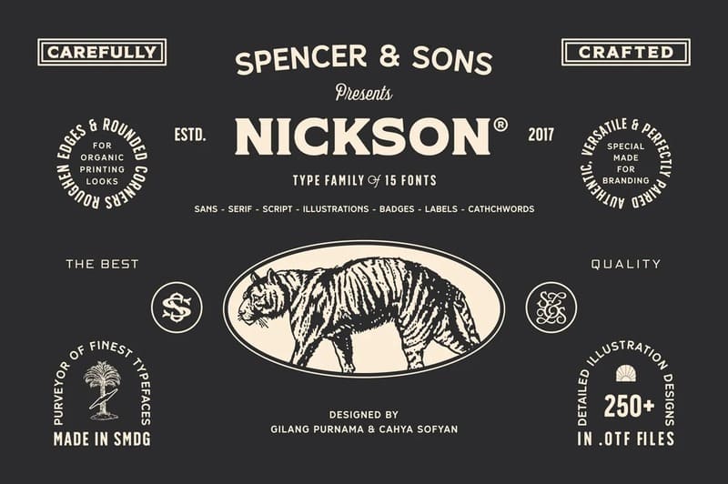 4. S&S Nickson Vintage Font 