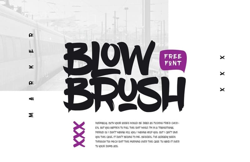 5. BlowBrush Graffiti Font 
