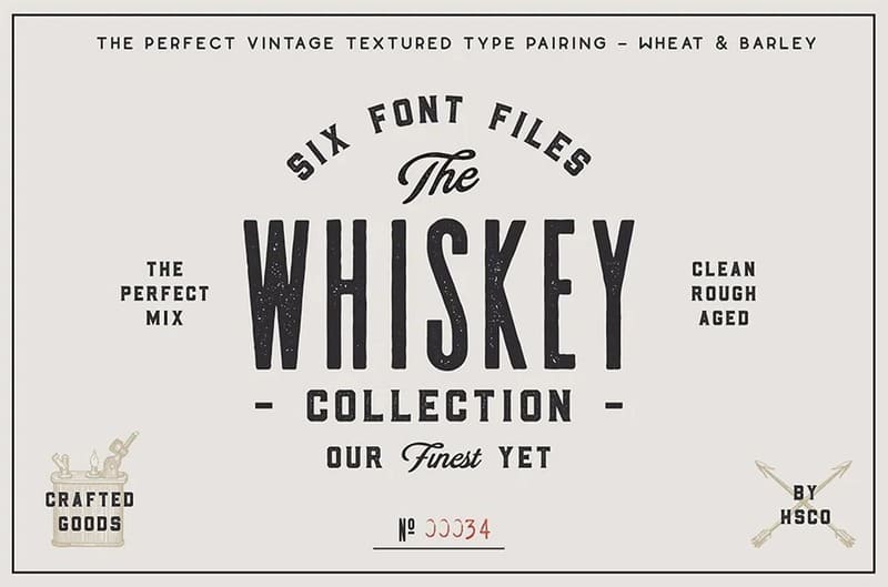5. The Whiskey Vintage Font Collection