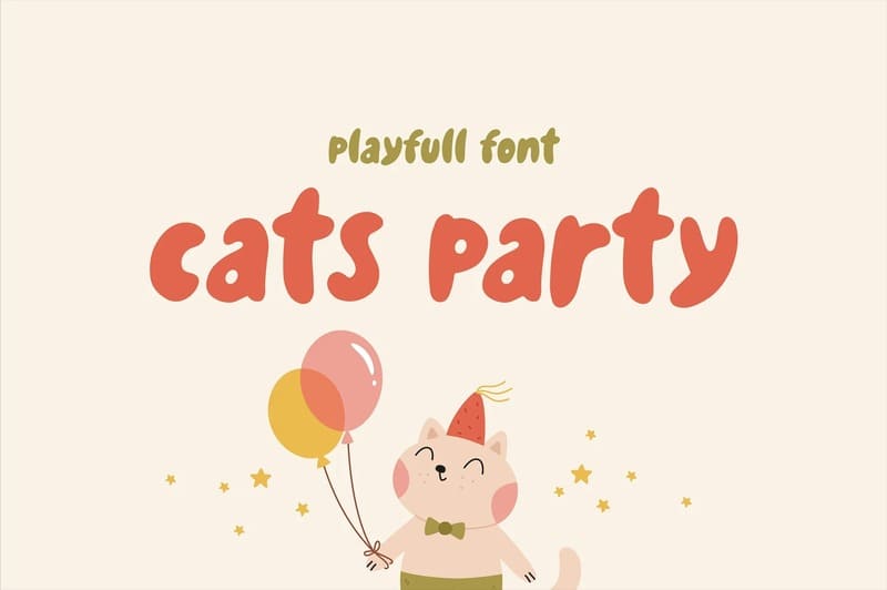 6. Cats Party Font