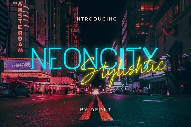 6. Neon City Font