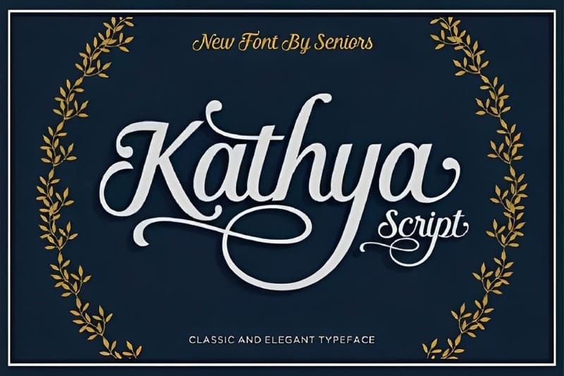 7. Kathya Script Font  
