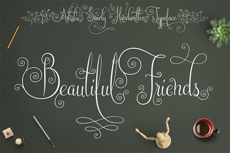 8. Beautiful Friends Font 