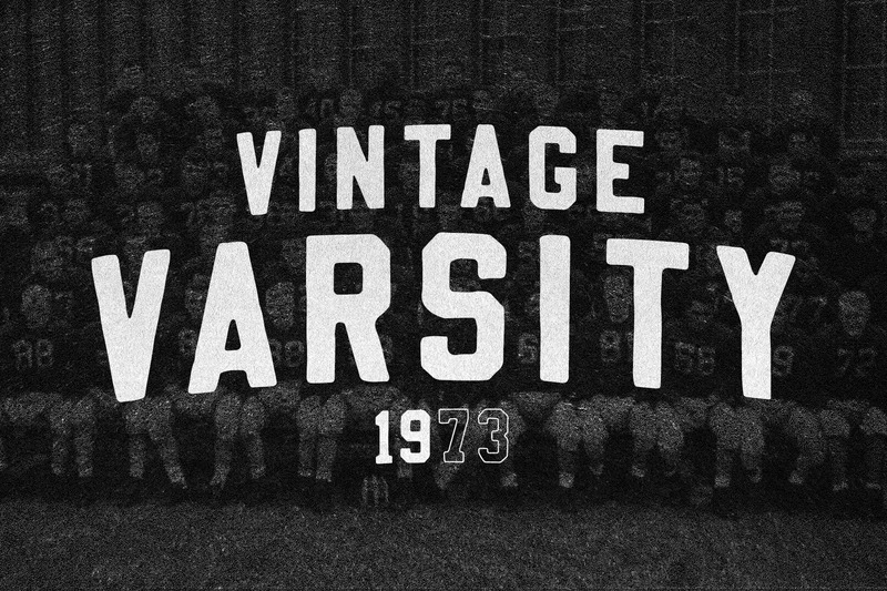 8. Font Vintage Varsity