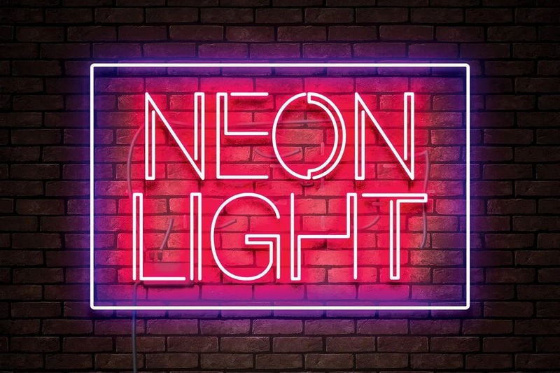 8. Neon Light Font