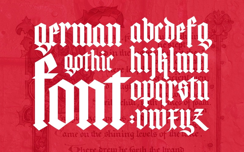 Ứng dụng phổ biến nhất của Font chữ Gothic