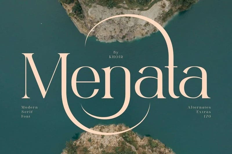 2. Font uốn lượn Menata