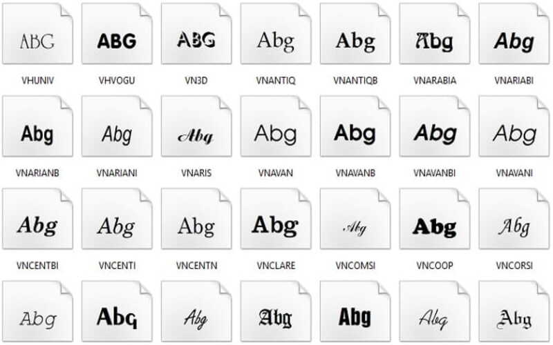 Hướng dẫn sử dụng bộ Font TCVN3