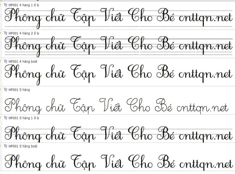 Ưu điểm của Font chữ tiểu học HP001